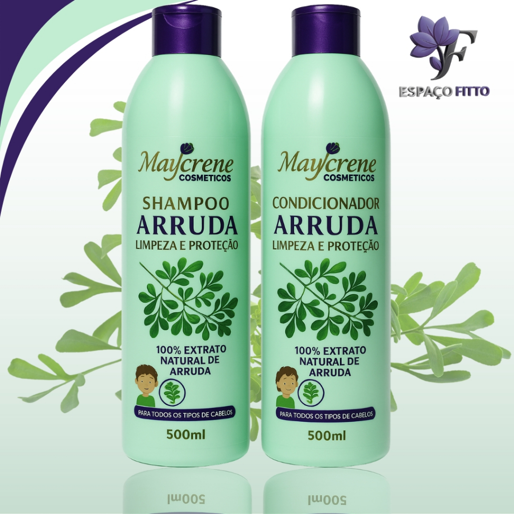Kit Arruda Shamp + Cond Maycrene 2x500  Limpeza, Proteção