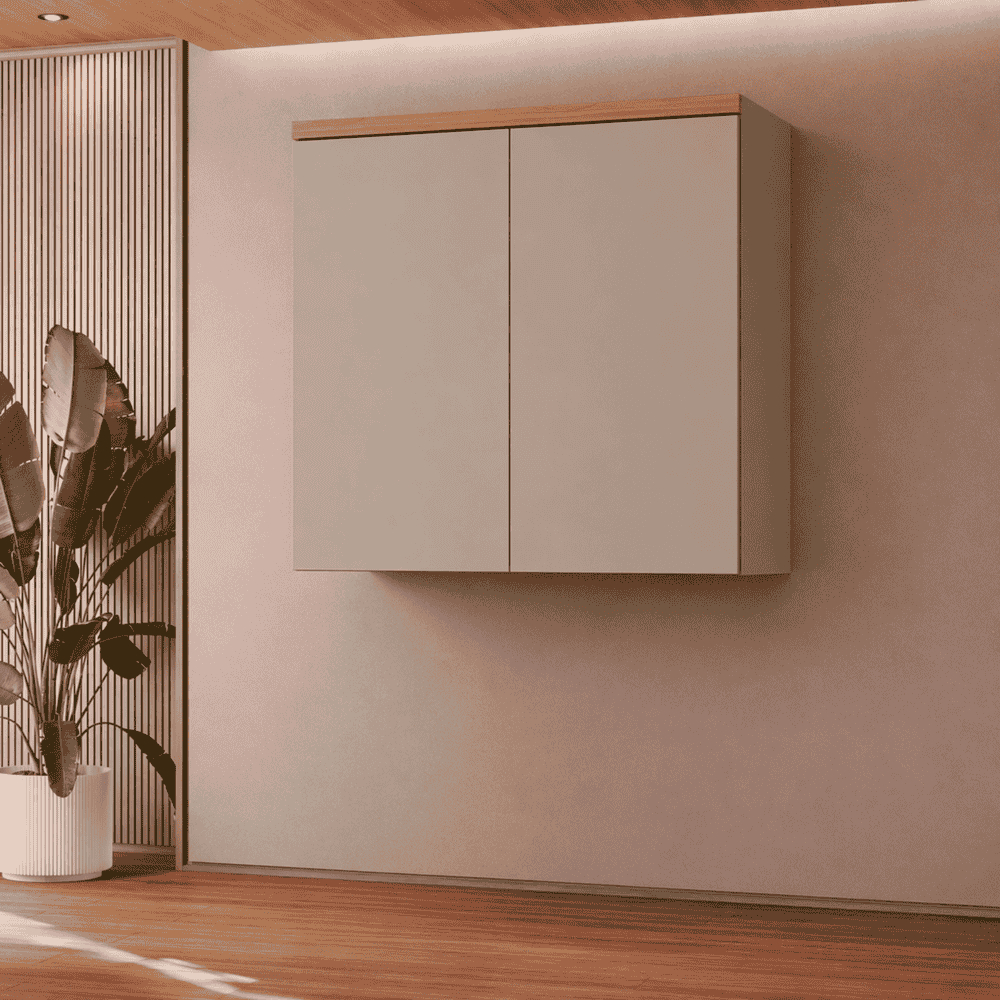 Armário Aéreo 2 Portas Allure Linea Brasil 80cm 100% MDF
