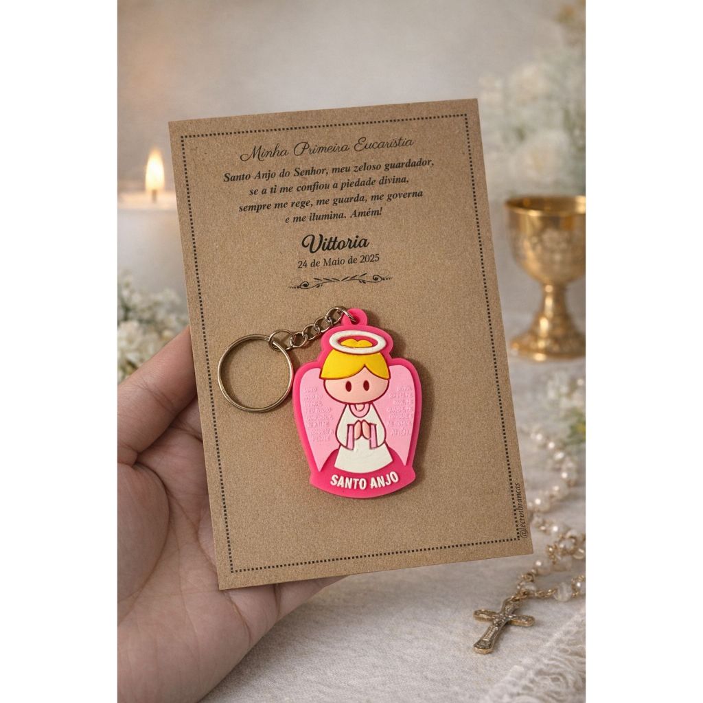 Kit c/ 10 Lembrancinhas de Batizado menina/menino Lembrancinha para Batizado personalizada chaveiro