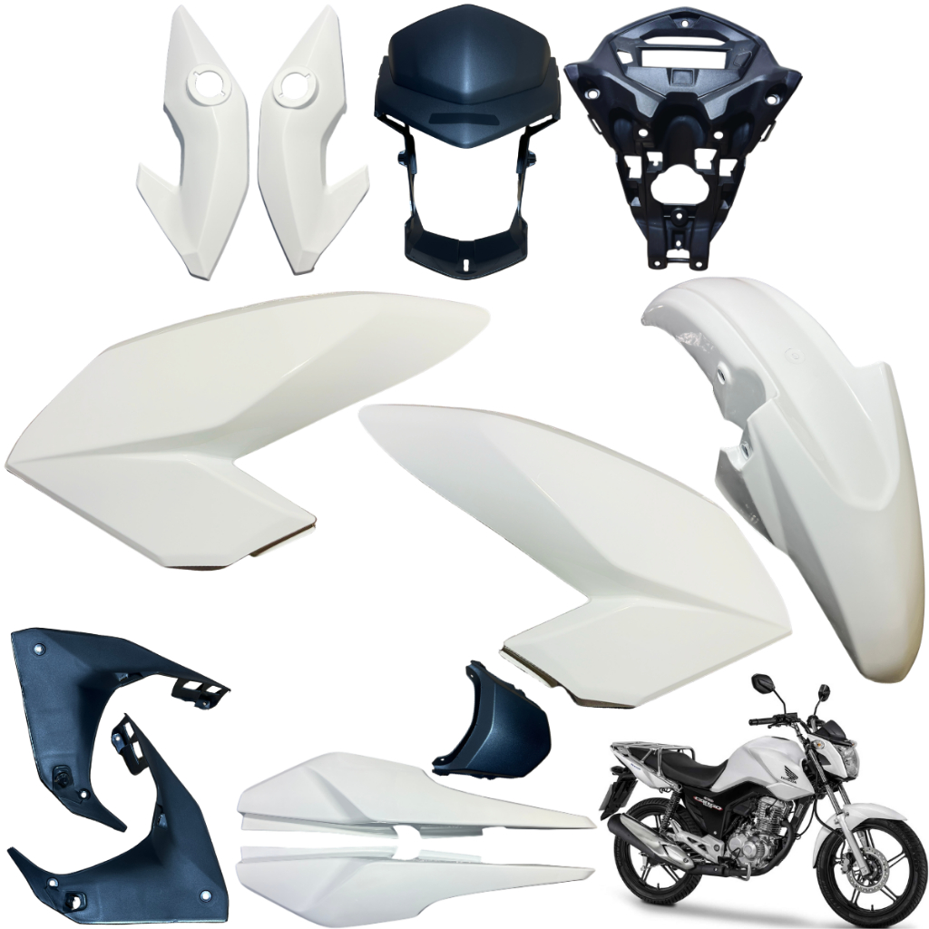 Kit Carenagem Cg Cargo 160 2016 2024 Aba Tanque  Mascara Frontal Bananinha Aranha Paralama Rabeta