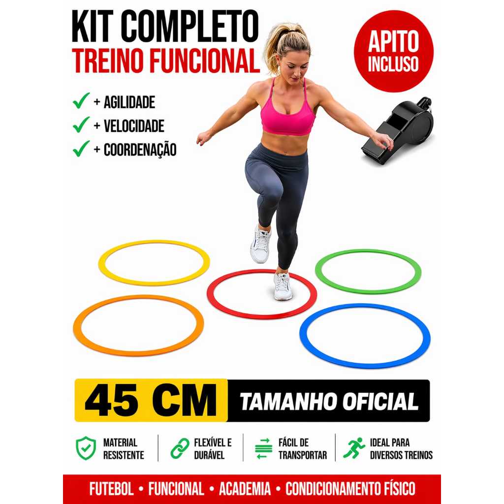 A-5 ARO DE AGILIDADE 45 CENTÍMETROS AGILIDADE CROSSFIT VELOCIDADE COORDENAÇÃO