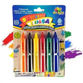 Giz de Banho Infantil – Rabisca e Apaga (6 Cores)