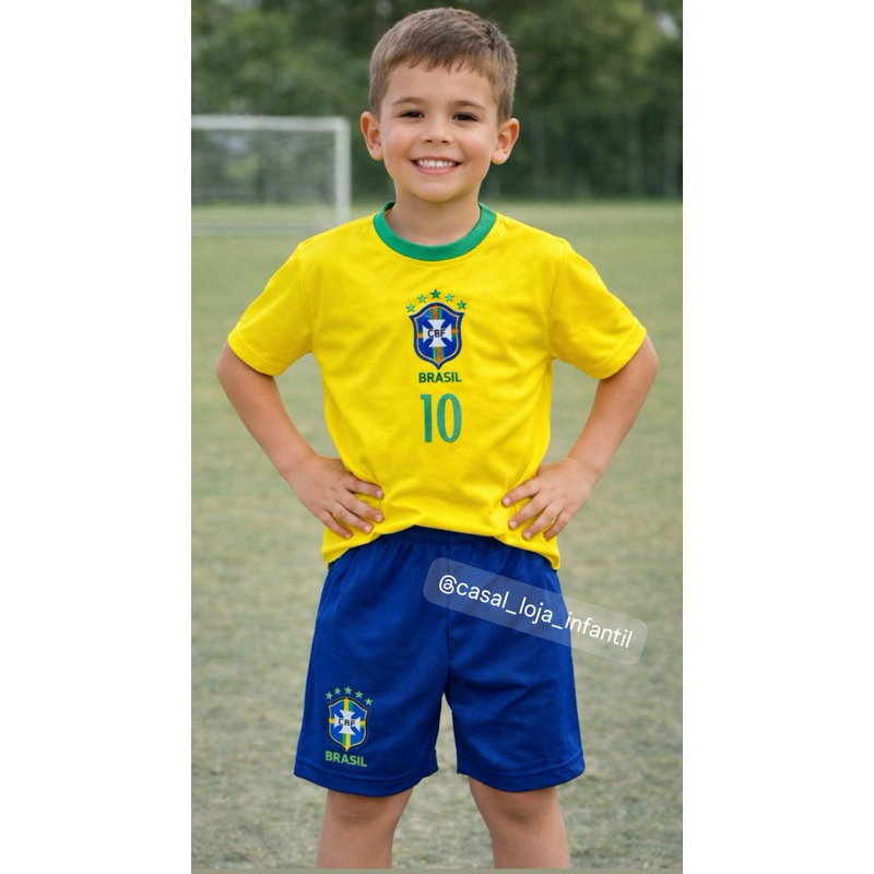 Conjunto infantil seleção brasileira masculino