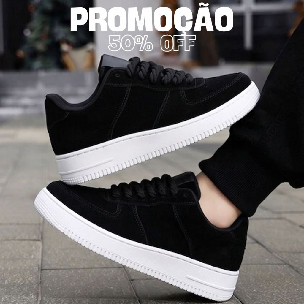 Tênis Streetwear Masculino e Feminino Camurça – Confortável para Academia e Corrida Envio Imediato