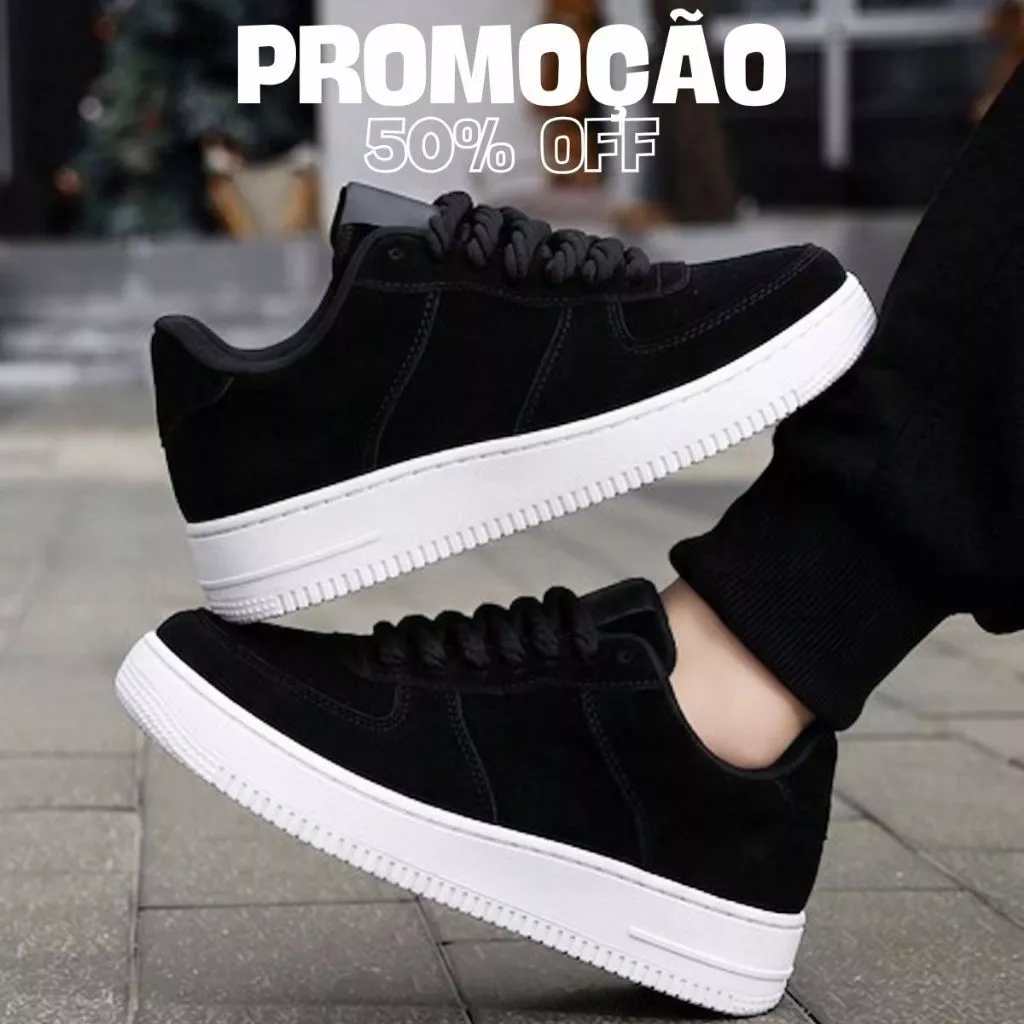 Tênis Streetwear Masculino e Feminino Camurça – Confortável para Academia e Corrida Envio Imediato