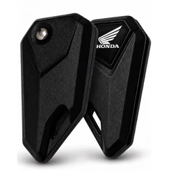 Chave Canivete Para Moto Honda Titan Fan 160 Xre Bross CB300 Start Sahara + Logo Preto