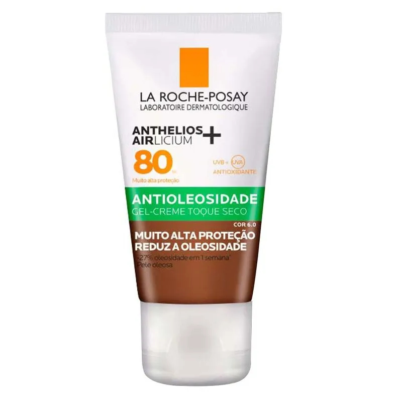 Protetor Solar Facial com Cor Antioleosidade FPS80 La Roche Posay Anthelios Airlicium+ 40g 6.0