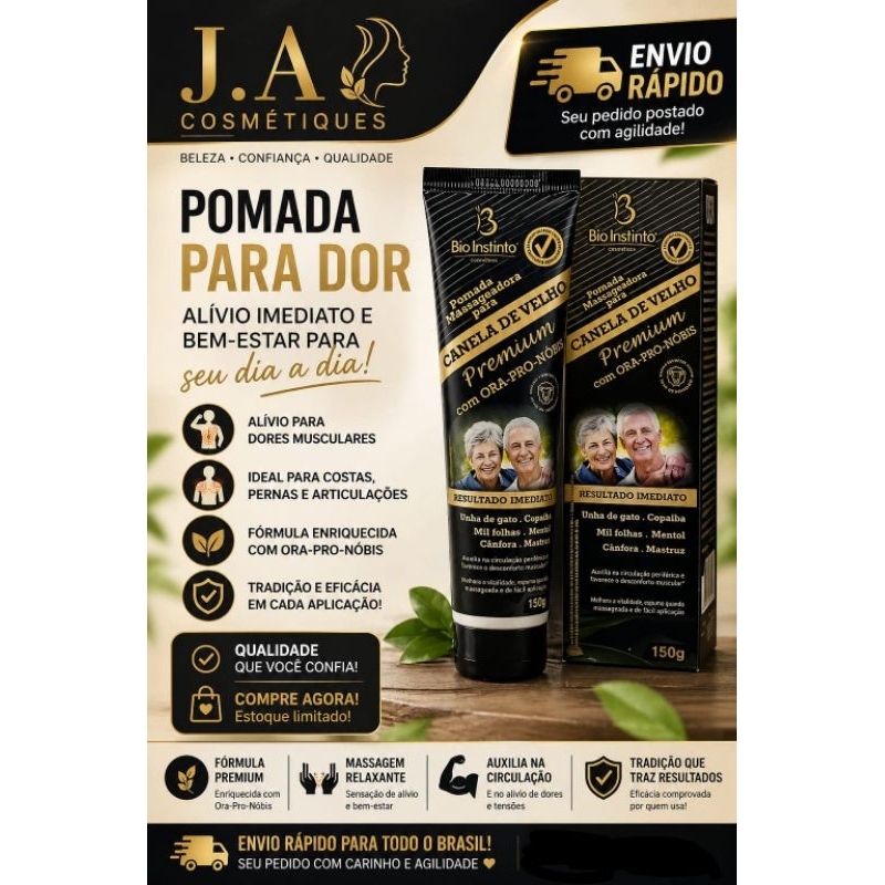 Pomada Canela de Velho Premium com Ora-Pró-Nóbis 150g