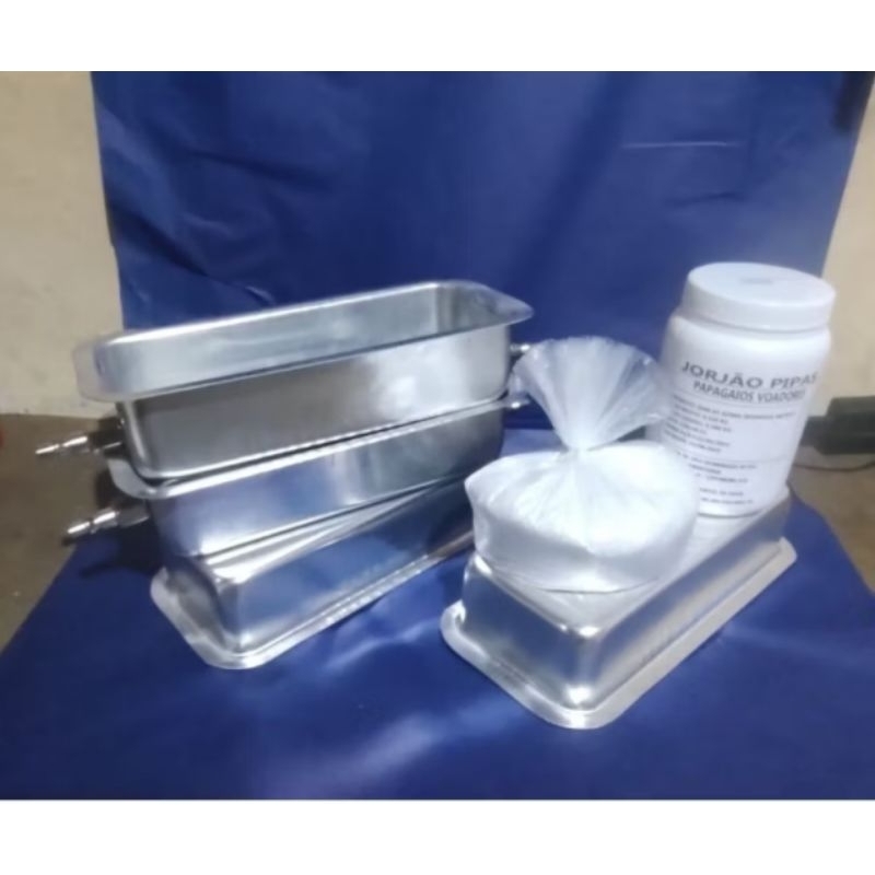 kit pipeiro 1  submarino completo + 2 garrafas 500 ml cola resinada+1 kg sucata de vidro em pó