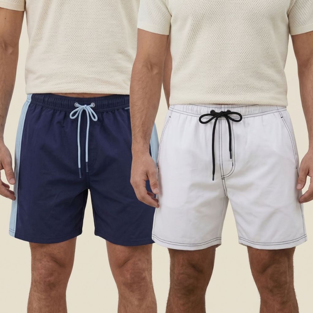 Kit Bermuda Masculina Azul Marinho e Prata com Elastano Conforto e Estilo para Academia e Dia a Dia Envio Imediato