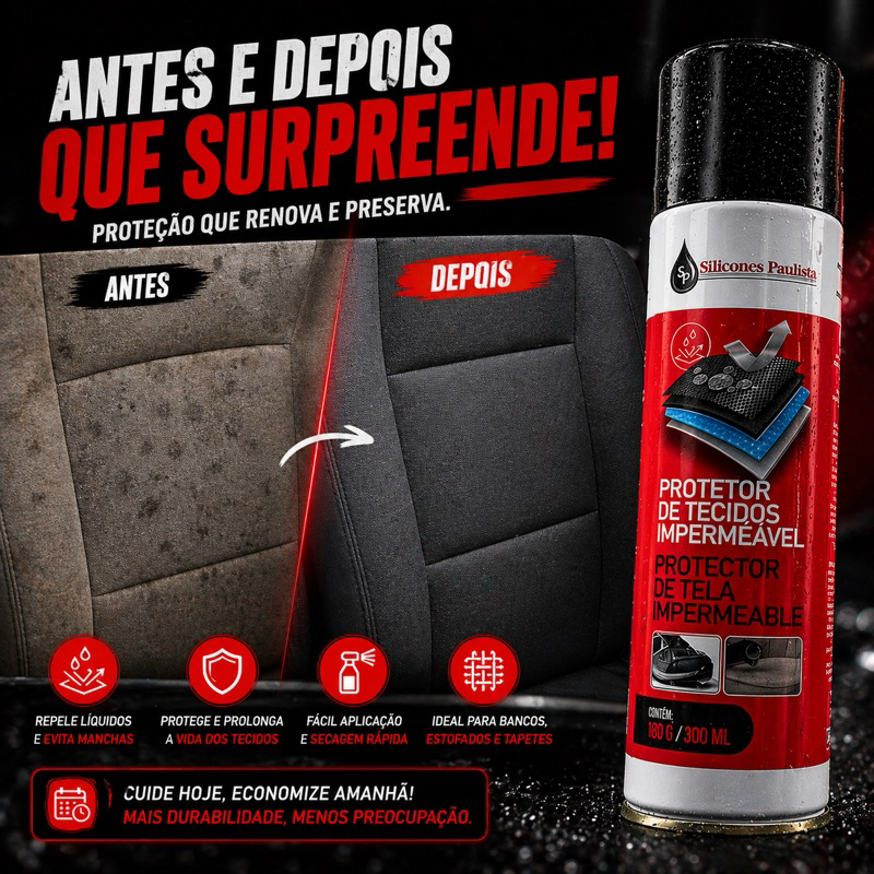 Spray Impermeabilizante para tecidos e estofados 300ml 1 lata — imagem 2 de 2