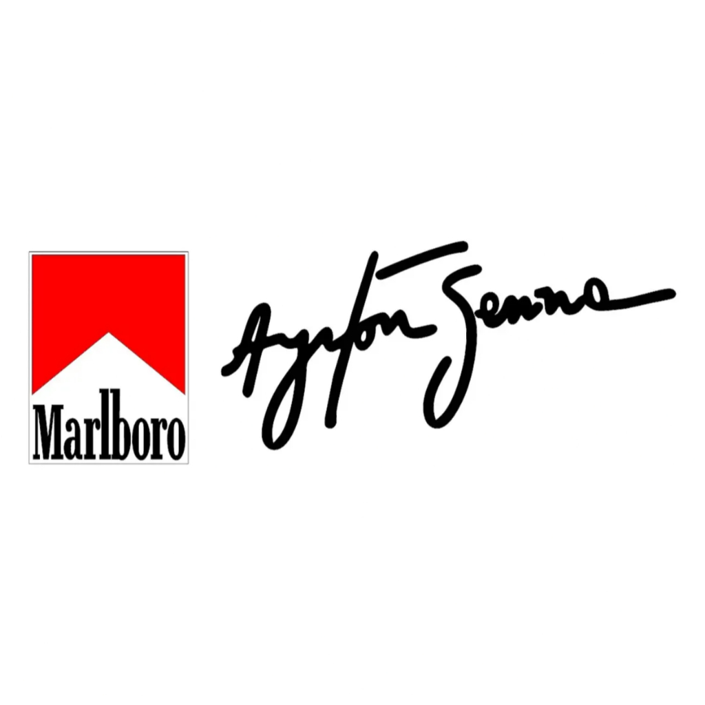 2 Adesivos Marlboro E Assinatura Recorte Vazado Sem Fundo