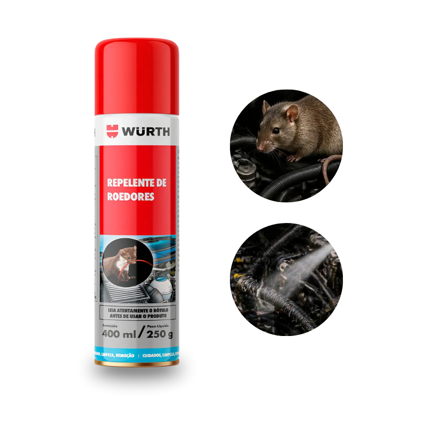 Repelente de Roedores em Spray 400ml Wurth – Proteção Eficaz contra Roedores e Insetos