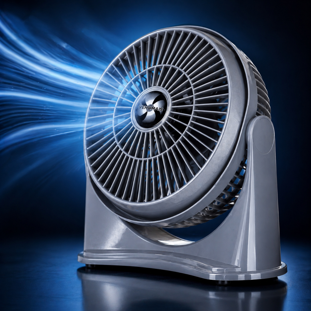 Ventilador Circulador de Ar Turbo 25cm Silencioso Potente Ventimais Mesa Parede Ajustável 127V 220V Bivolt Alta