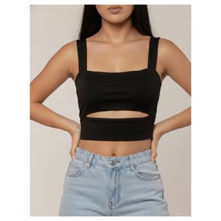 Cropped Feminino Moderno Com Abertura Frontal-Perfeito para usar com jeans ou alfaitaria