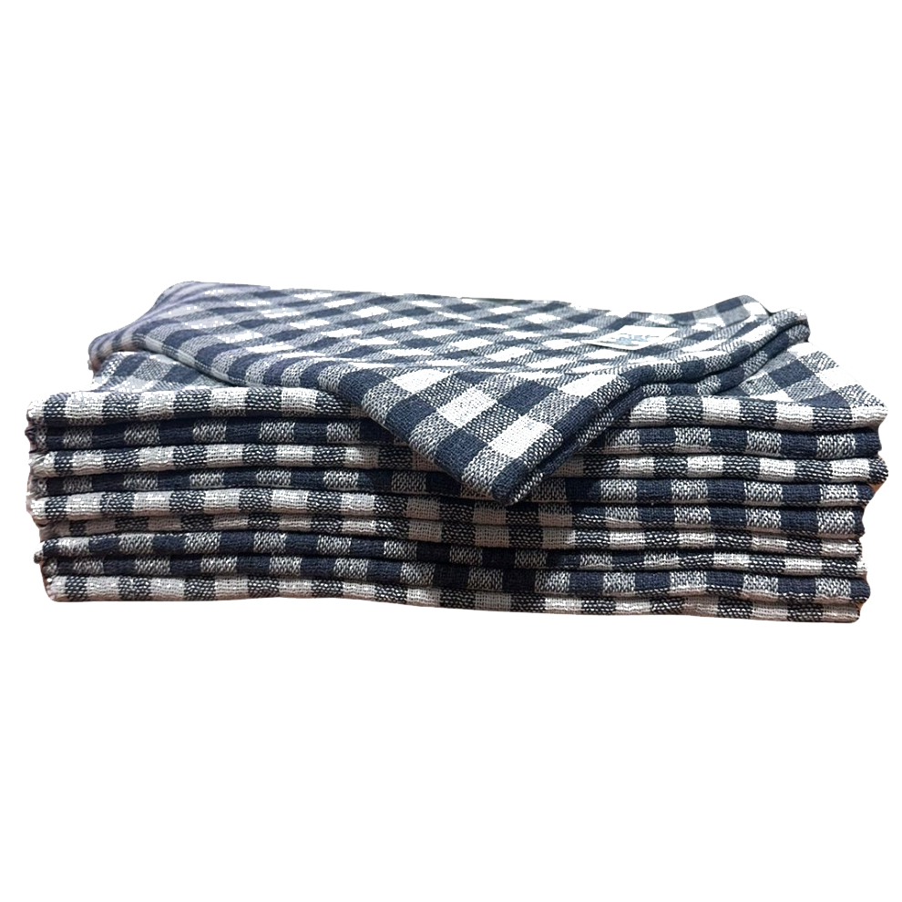 PANO DE CHÃO XADREZ 100% ALGODÃO 40x70CM FOLHA DUPLA ALTA ABSORÇÃO