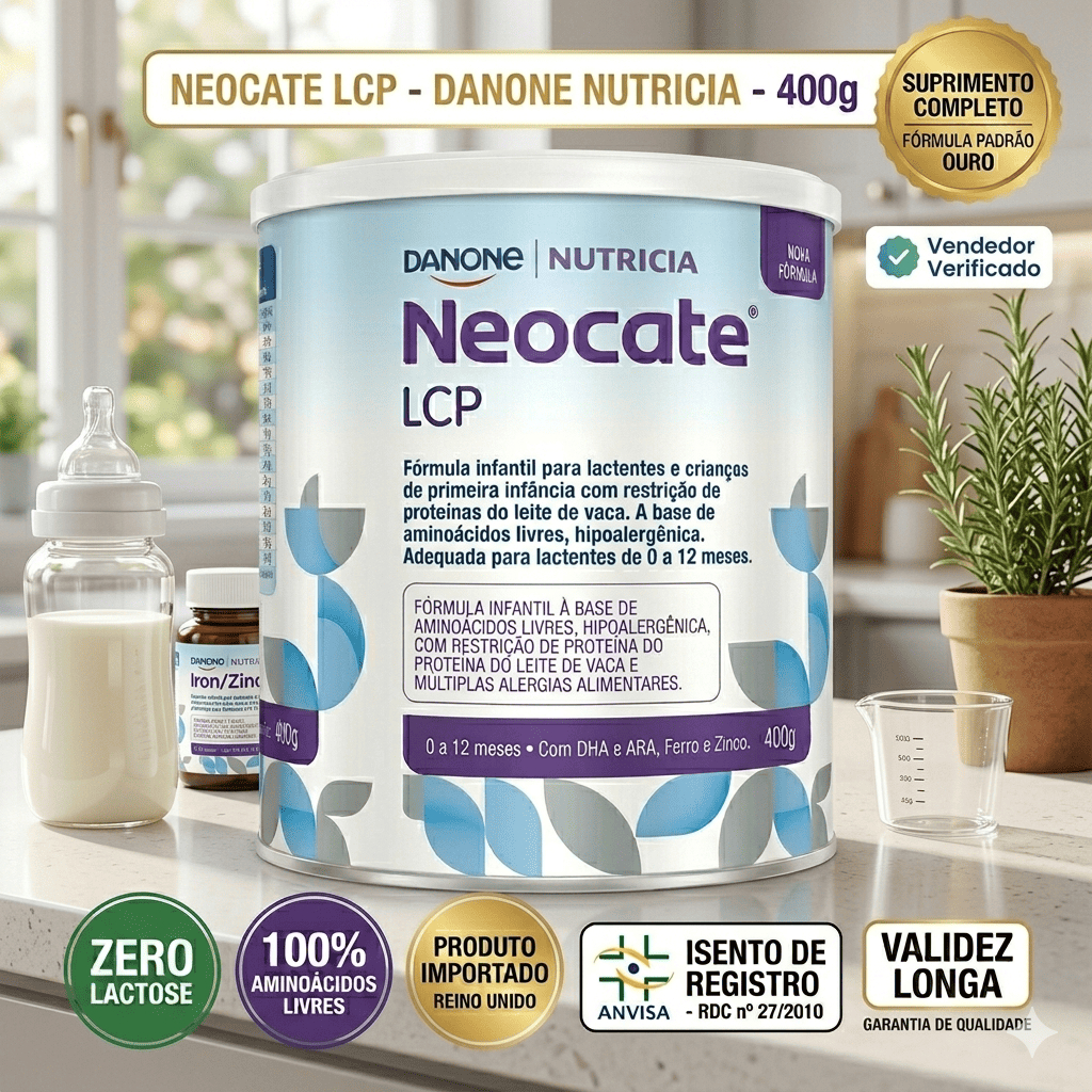 Neocate LCP Danone Nutricia 400g - 100% Aminoácidos Livres