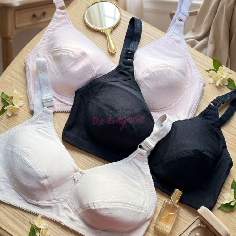 Kit 2 Sutiã Plus Size Algodão Com Bojo Confort Alça Reforçada Moda Estilo Lingerie Feminina