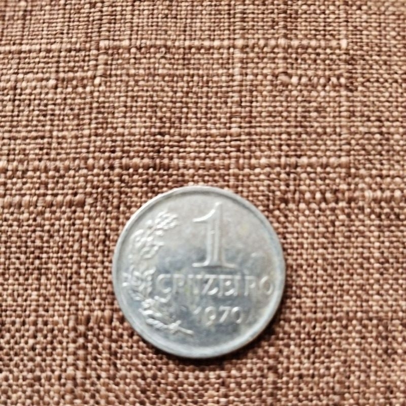 moeda 1 Cruzeiro em níquel 1970 colecionador usado