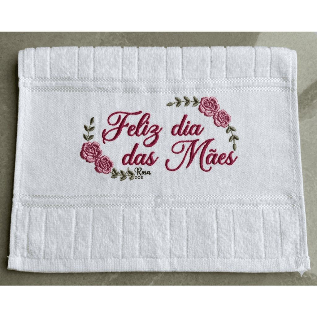 Toalha de Lavabo Dohler Personalizada Mães  - Macia e Sedosa, Ideal para Presentear