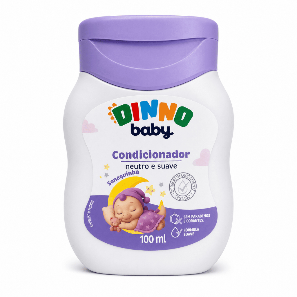 Condicionador Infantil Sonequinha Neutro Suave Dinno Baby 100ml Sem Parabenos Corantes Bebê Cabelo