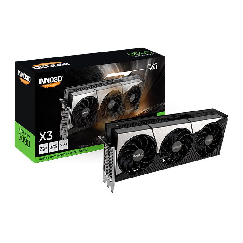 Placa de Video INNO3D GeForce RTX 5090 X3, 32GB, GDDR7, 512-bit, N50903-32D7-175