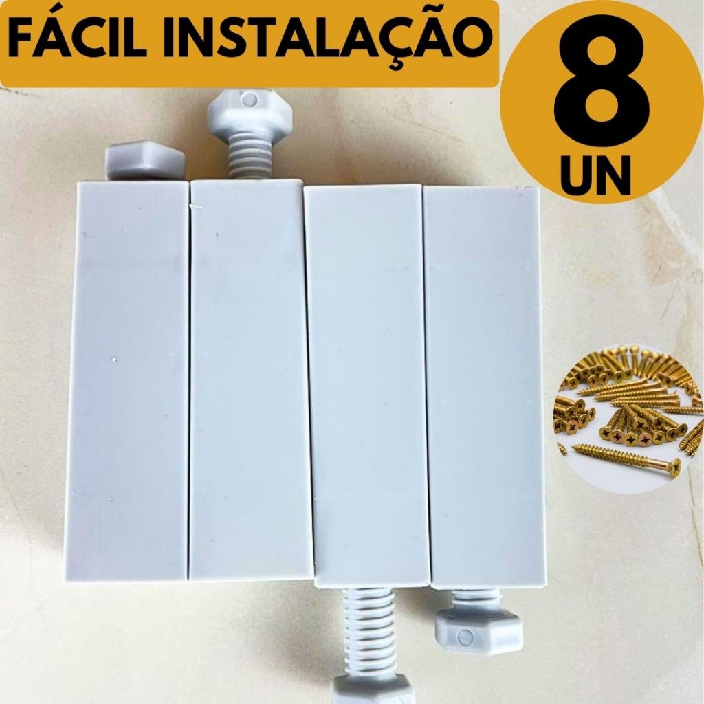 Pé Regulável 8/6/4 Nivelador Ajustável Móveis Armário Casa Montagem Marcenaria Obra Deposito