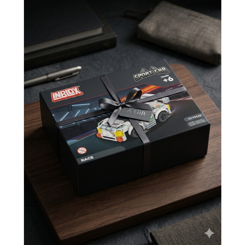Lego Carro Esportivo de Montar 117 Peças Tipo Lego Blocos Infantil Criativo +6 Anos Roblox