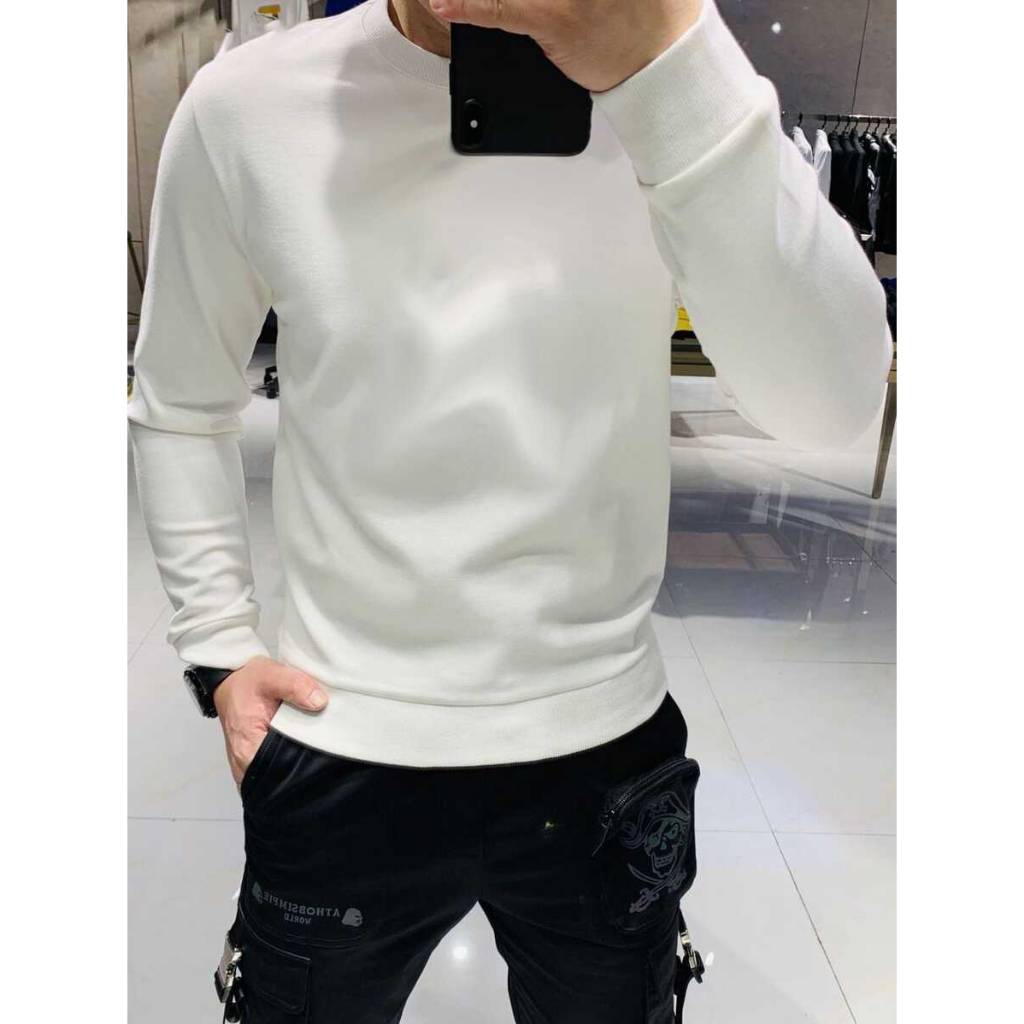 Blusa Moletom Masculino Sem Capuz Gola Careca Moderno e Estiloso Promoção
