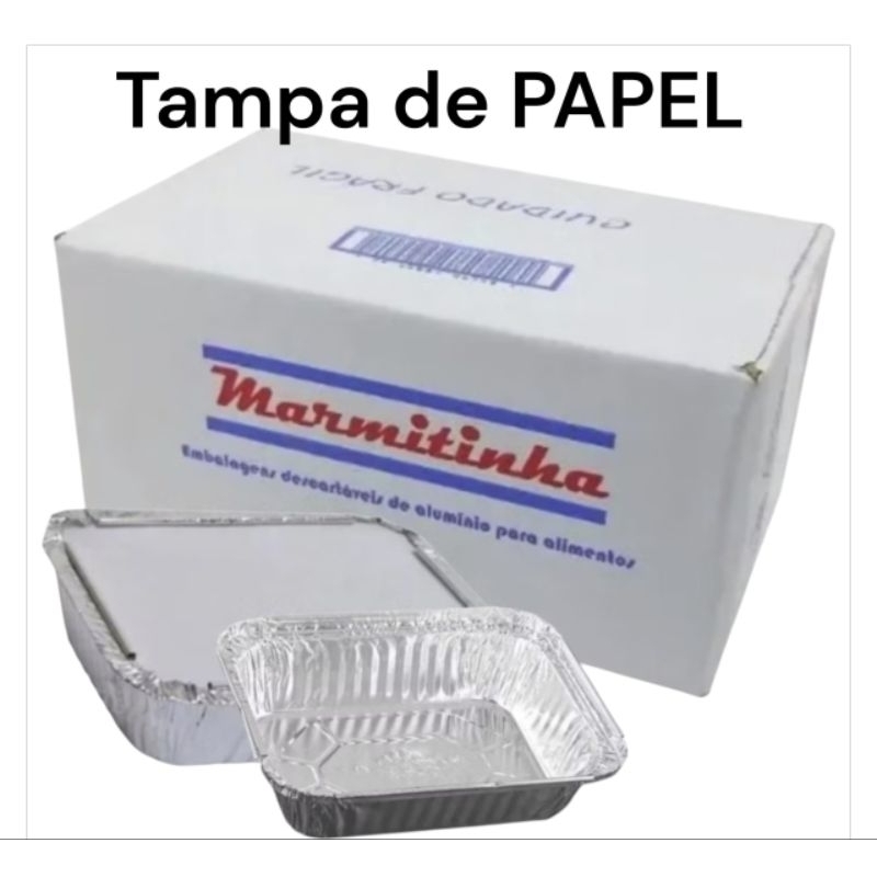 Kit 100, 150, 200 ou 300 Marmitinhas De Alumínio 220ml Com Tampa Papel para Bolos Empadas Doces