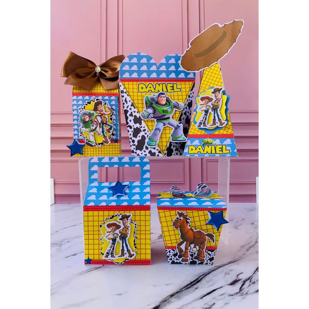 Kit Semimontado Toy Story Personalizado Festa Infantil Caixinhas Lembrancinhas