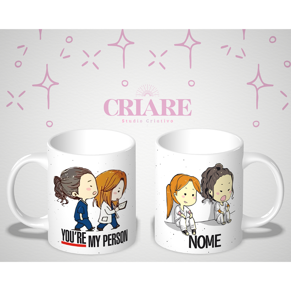 Caneca Inspirada em Grey’s Anatomy “You Are My Person” Presente Criativo | Criare Studio Criativo