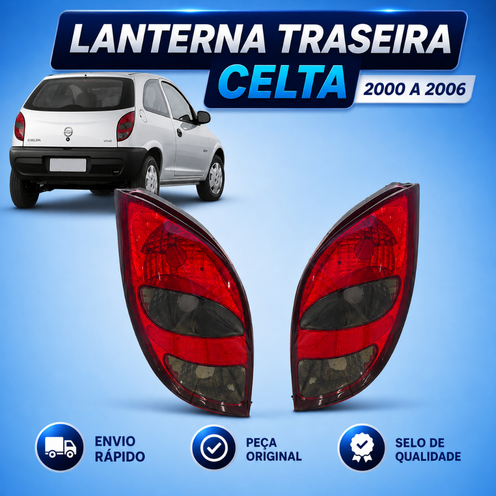 Lanterna Traseira Celta 2000 2001 2002 2003 2004 2005 2006 Fume