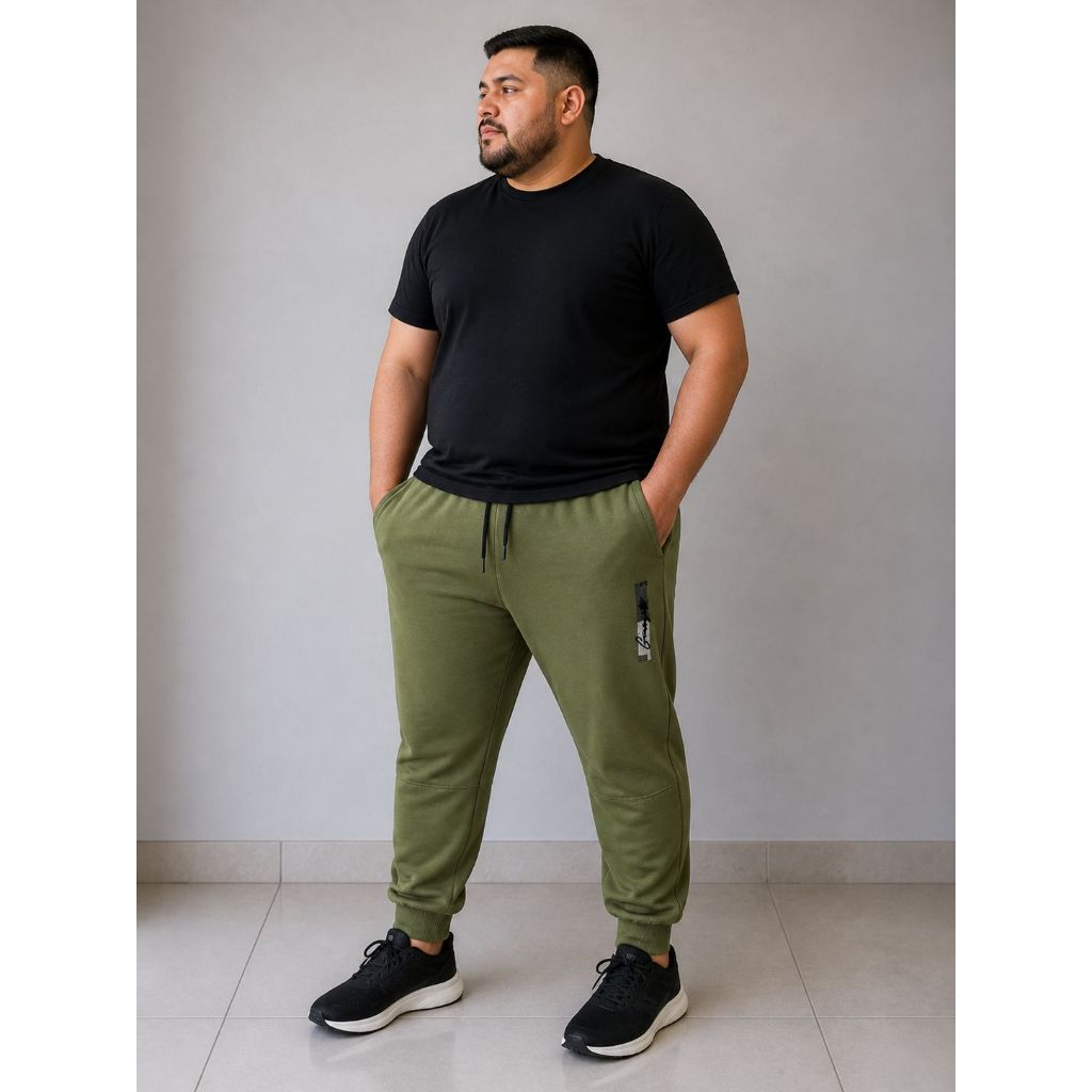 Calça Moletom Gangster Plus Size Tam G2  Flanelada Masculina Quente Inverno Jogger dia dia  trabalho