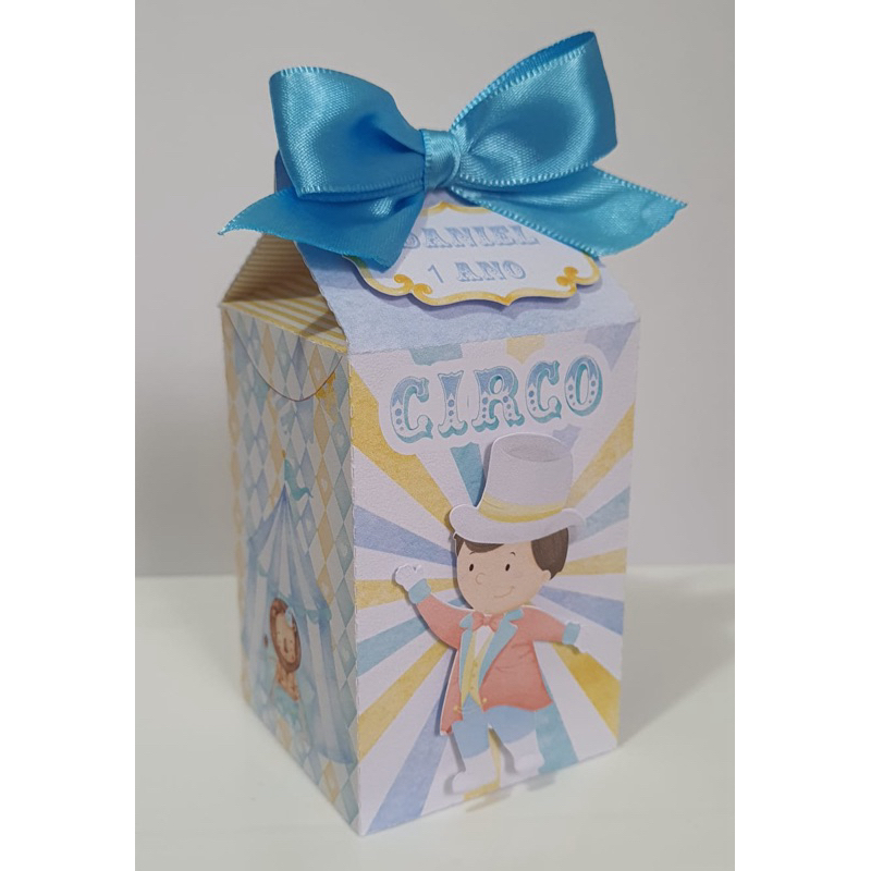 Caixa Milk Personalizada Festa Infantil Tema Circo Lembrancinha