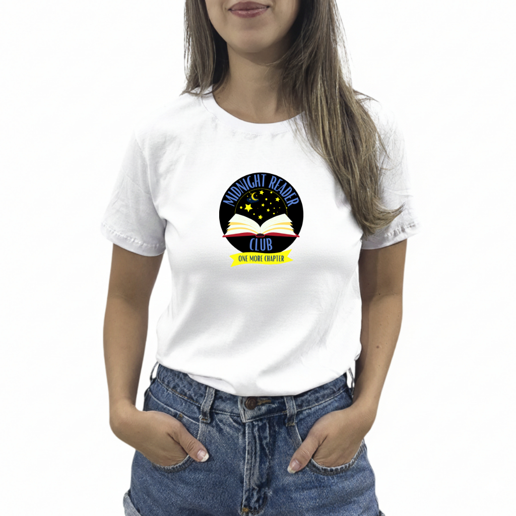 Camiseta "Midnight Reader" t-shirt briar booktok leitora romance booklover off campus