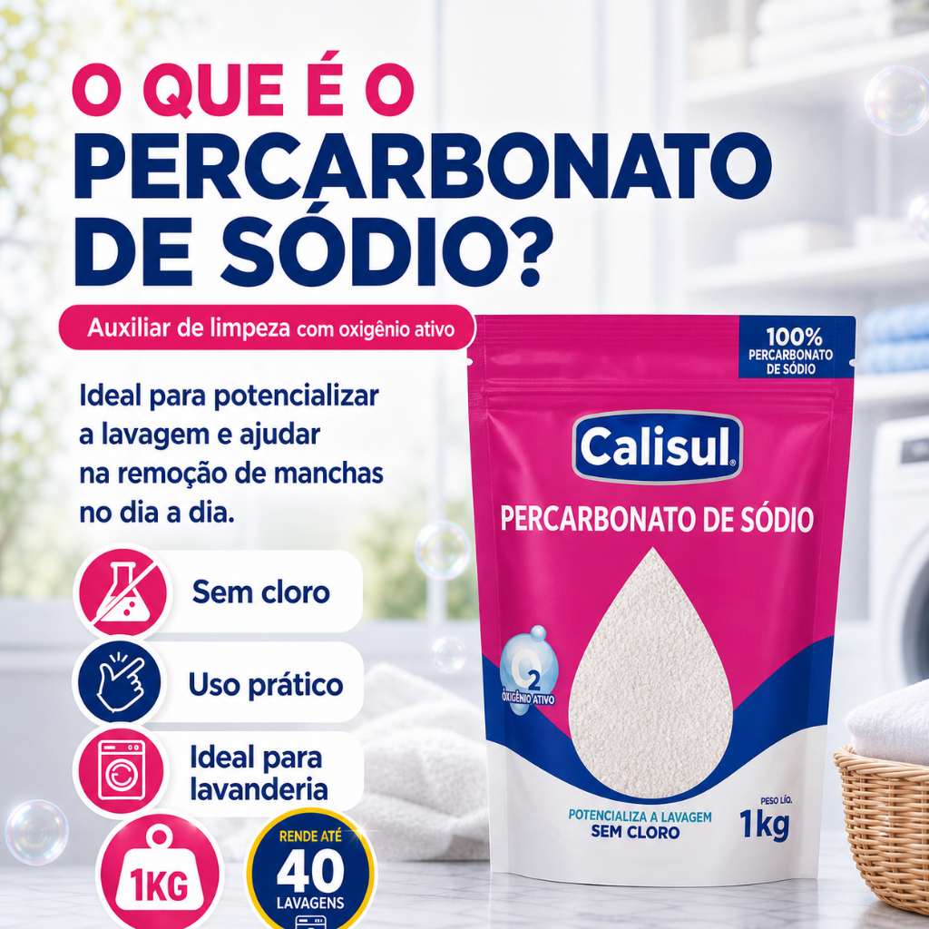 Percarbonato Sodio Calisul 100 Puro Oxigenio Ativo Tira Manchas Roupa Branca Colorida Sem Cloro