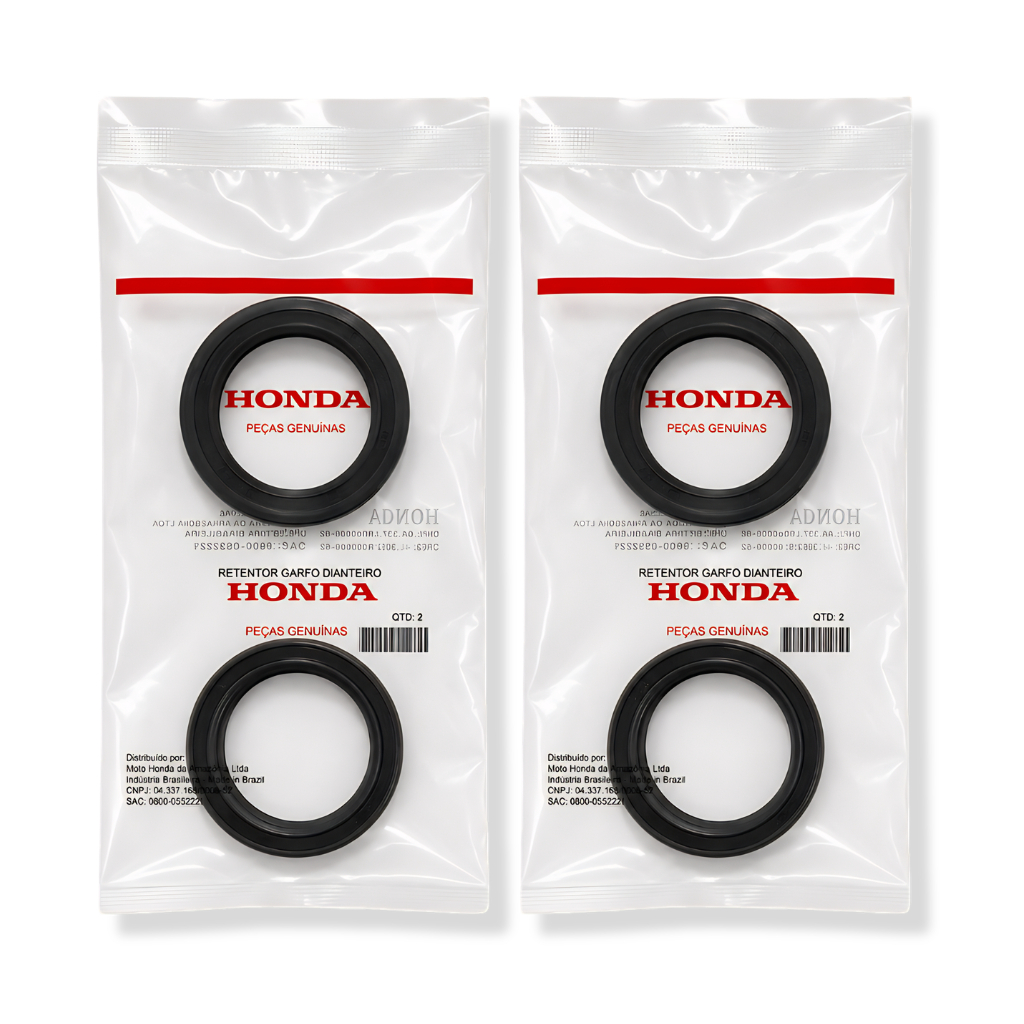 Kit Retentor + Guarda Pó Bengala Original Honda Titan 160/ Fan 160/ Titan 150/ NXR Bros 150/160  Par