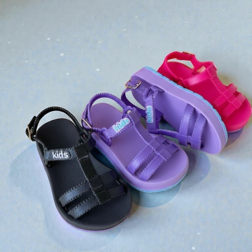 Sandália Baby Lançamento Infantil Feminina Macia | Cores Rosa/Preto/Lilás | Achadinhos da Lua