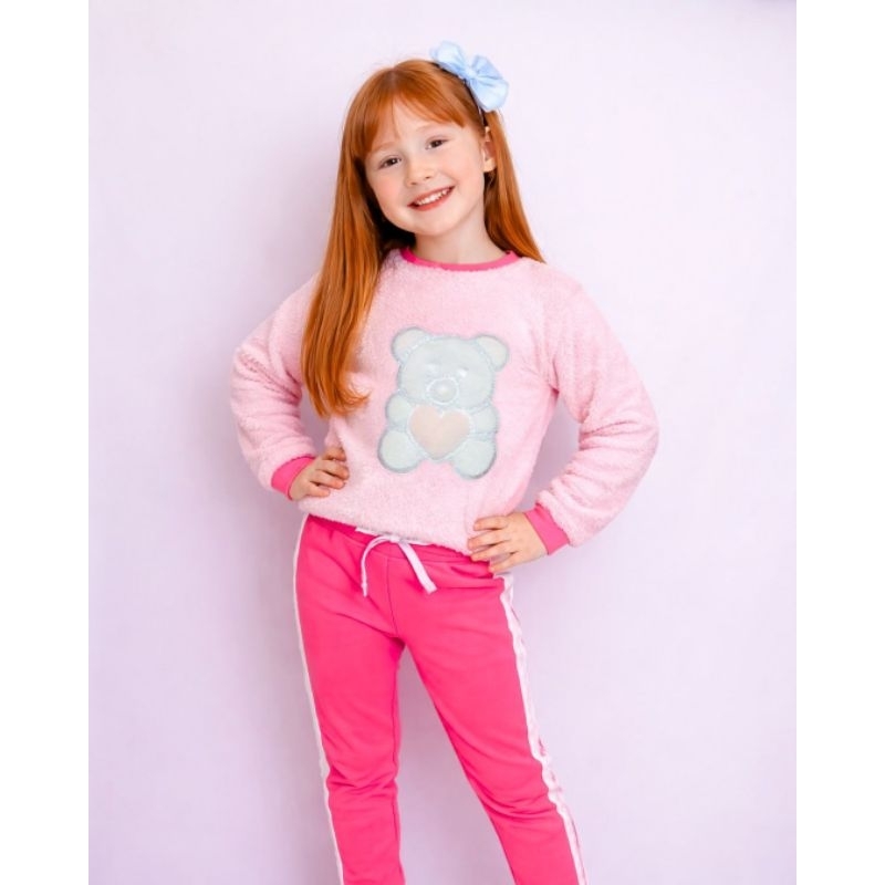 Conjunto Moletom teddy Infantil
