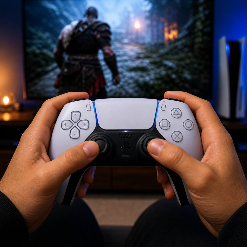 Controle Original Sony DualSense PS5 Sem Fio Branco – Compatível com PlayStation 5