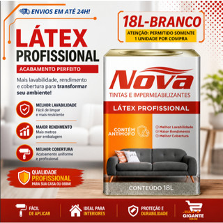 Tinta Acrílica Econômica Látex  Interna Branca Tamanho 18L Lata Nova Tinta
