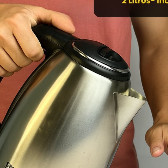 Chaleira Elétrica 2 Litros 220V 127V Inox Jarra Elétrica Desligamento Automático