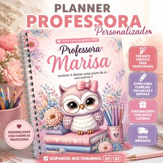 Planner ou Caderno Professora Coruja  Personalizado - A4 ou A5 |Envio Imediato| Planejame…