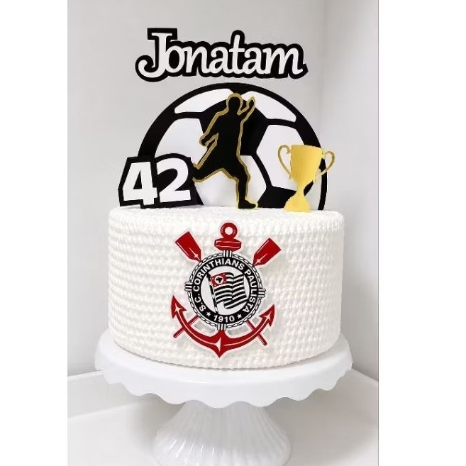 Topo de bolo Corinthians