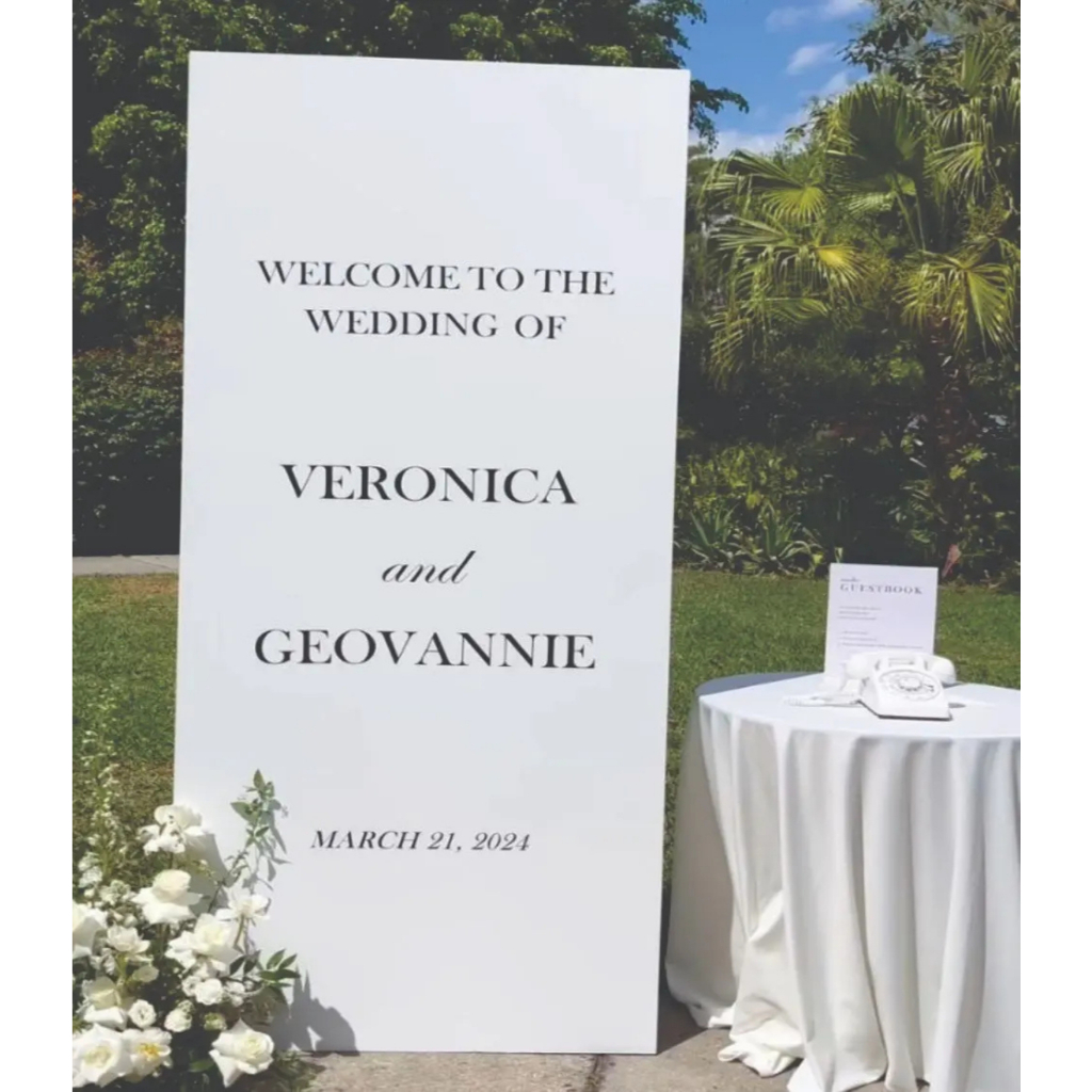 Placa para Casamento Totem Bem-vindo Display 150x50