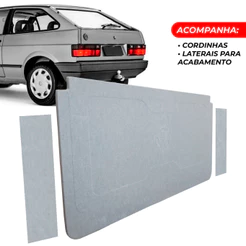 Tampao Traseiro Gol G1 Antigo Quadrado cinza Carpete sem limpador