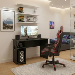 Escrivaninha Mesa Gamer para Escritório Compacta para PC Qmovi