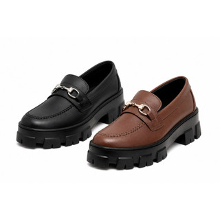 Kit 2 Pares Sapato Social Mocassim Feminino Confortável Elegante Luxo Estiloso Couro Ec