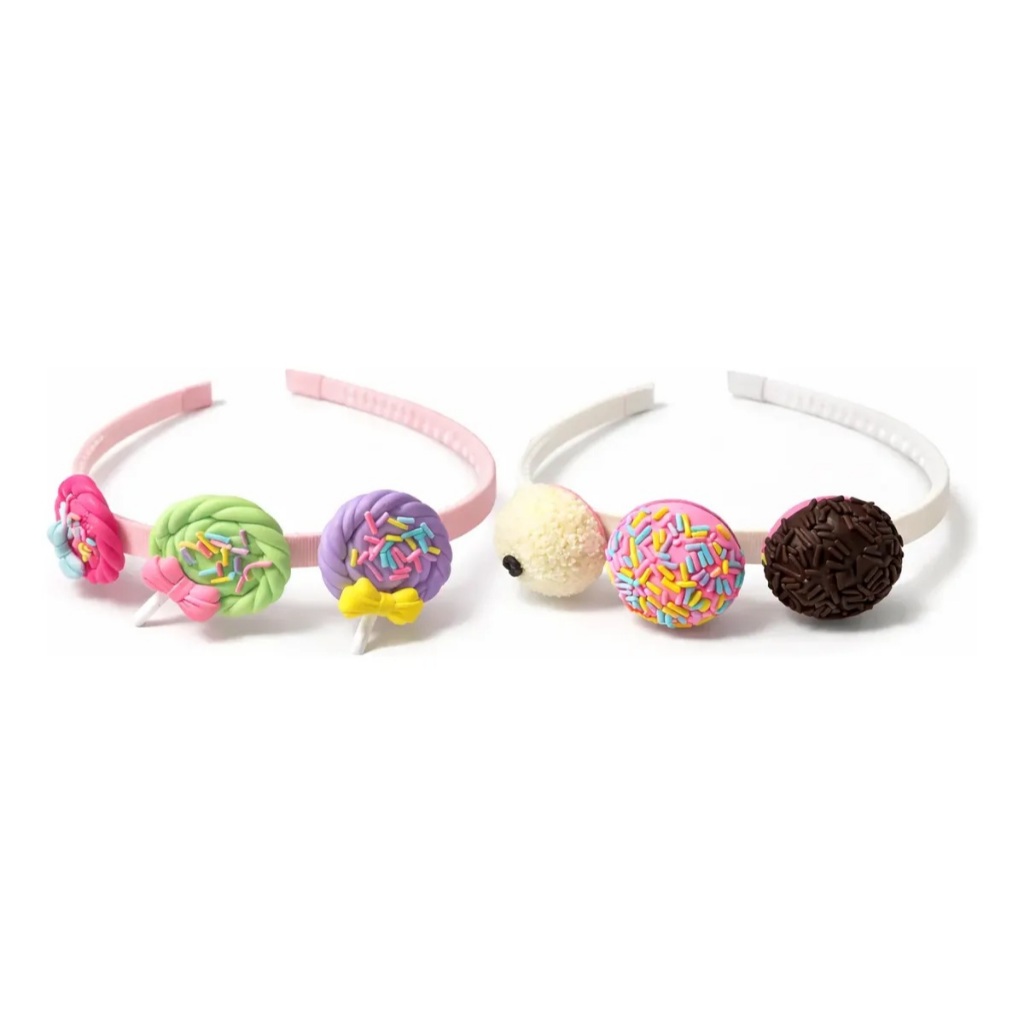 2 Tiaras Infantil Docinhos Biscuit Inquebrável Festa Menina - Mais vendida - Lindo presente